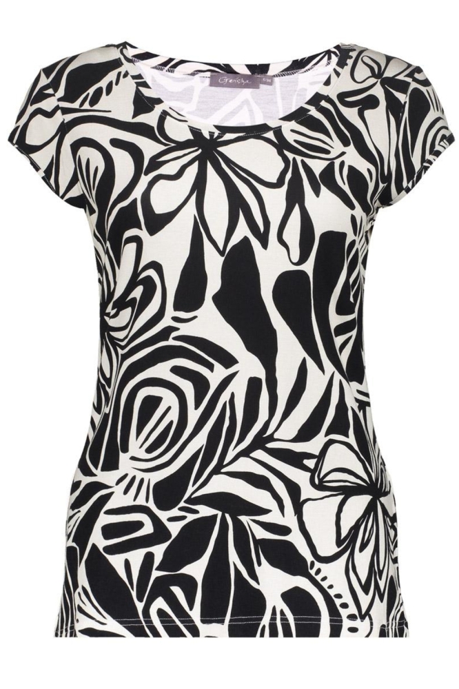 KATE T SHIRT MET RONDE HALS EN PRINT 52446 60 000999 BLACK/OFF-WHITE